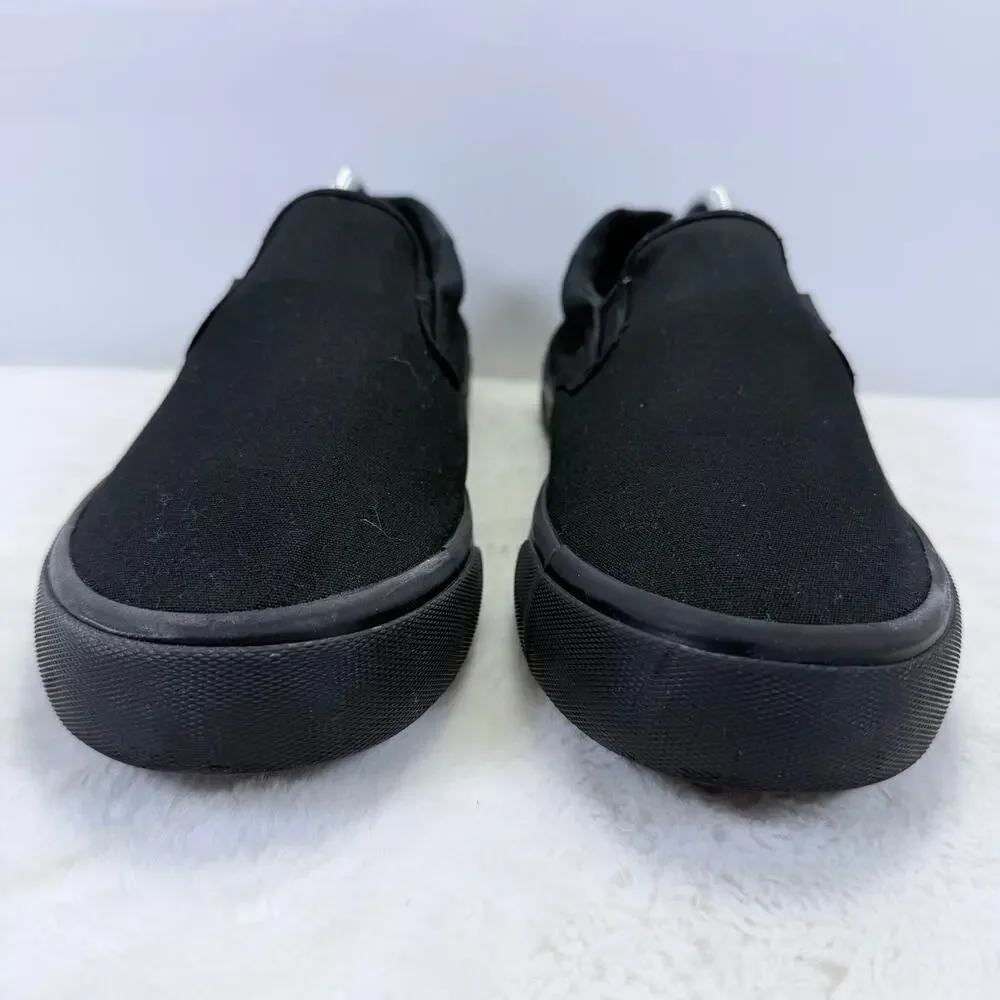 Lugz Bandit Black Canvas Slip On Mens Sneakers Size 10 Wide